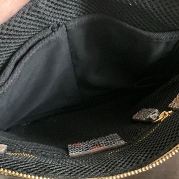 NWOT G.I.L.I. Multicolor Leather Clutch with Red and Tan Snakeskin. - Picture 7 of 8